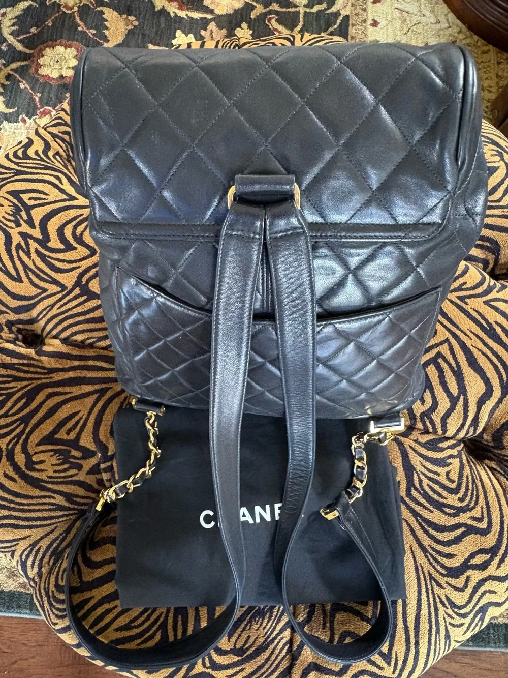 CHANEL  Matelassé Turnlock Unisex Backpack/Handbag
